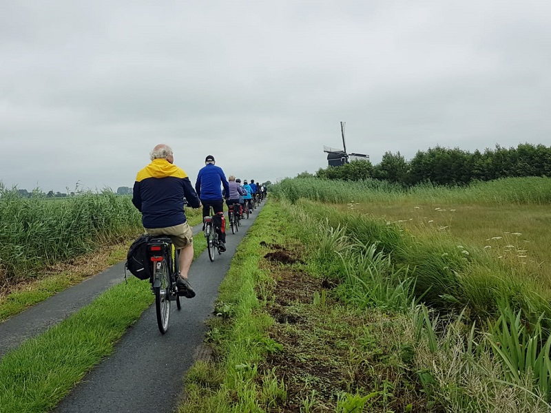 Fietsen naar Kinderdijk
